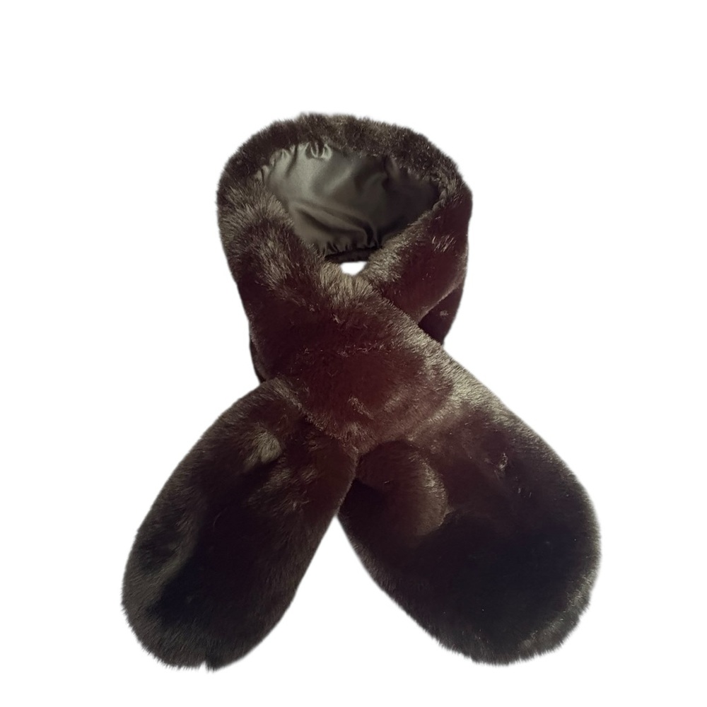 Black  Fur Scarf NEW - Picture 7 of 16